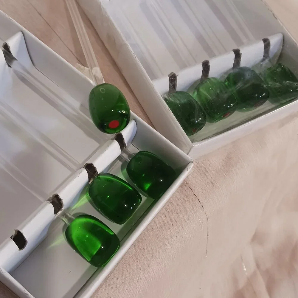 2 Sets of 4 Crate and Barrel Glass Stir Sticks